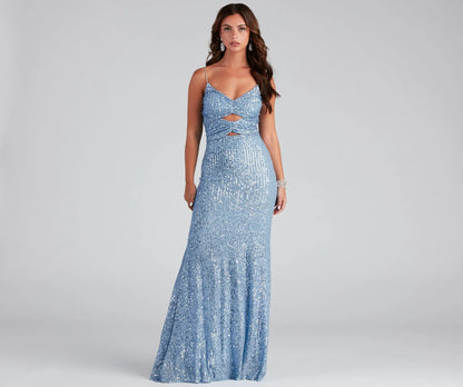 Women Clothing Sexy Sling Cocktail Evening Maxi Dress Elegant Fashionable Sequ