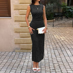 Elegant Hollow Out Cutout out Slim Fit Sheath Maxi Dress Women Dress Summer Dee