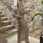 Women Clothes Sexy Hollow Out Cutout Long Sleeved round Neck Maxi Dress Holiday Beach Overskirt Crochet hook Tidee