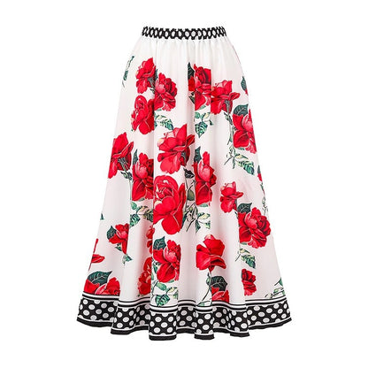 Red round Skirt