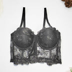 Sexy Tube Top Underwear Outer Wear Bare Back Waist Short Tube Top Sexy See through Lace Embroidery Tube Top Kanuner