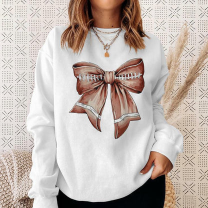 Women's Clothing Top Autumn Winter Sweater Bowknot Halloween Christmas Loose Long Sleeve