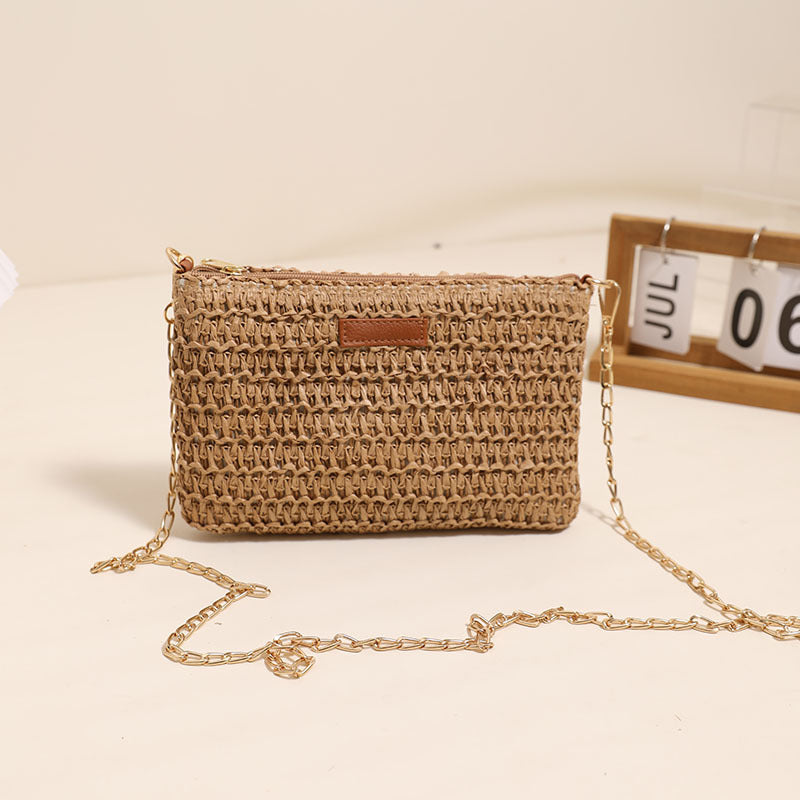 Square Hand Holding Leather Tag Coffee