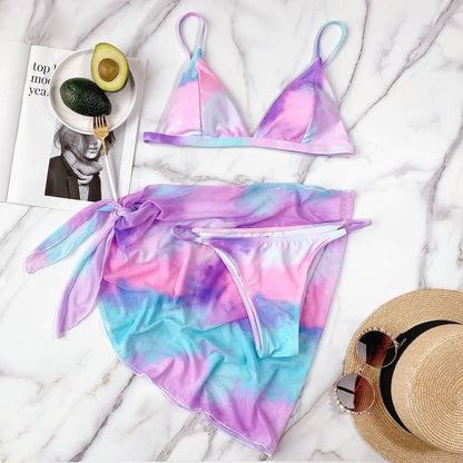 Bikini Tie-Dyed Traje de baño individual Bikini Mujer Traje de baño Fission Traje de baño Explosion