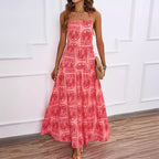 Women Floral Halter Beach Hawaii Holiday Dress XINXI
