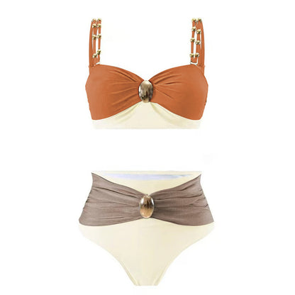 Coffee Brown Single Swimsuit