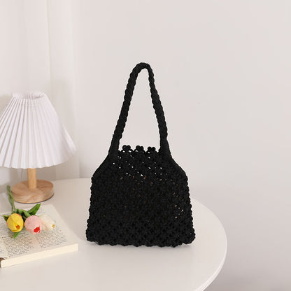 Oblique Small Cotton Thread Black