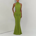 Summer High Neck Sleeveless Backless Sheath Dress for Women Ory