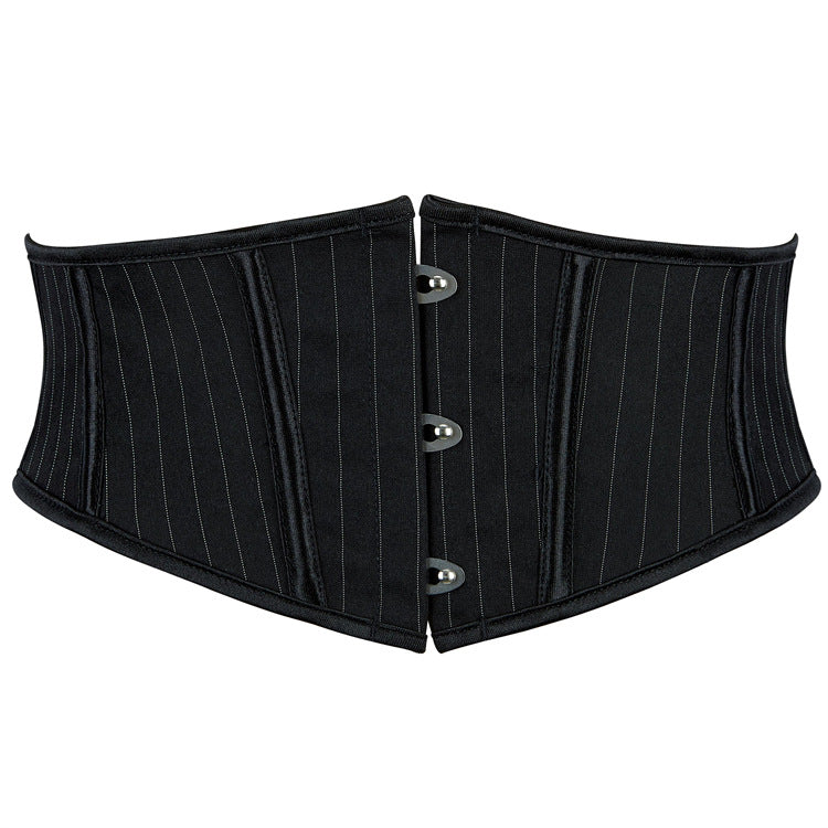 Short Buckle Boning Corset Denim Outer Wear Girdle Lolita Court Body Sculpting Girdle Supply Beloved
