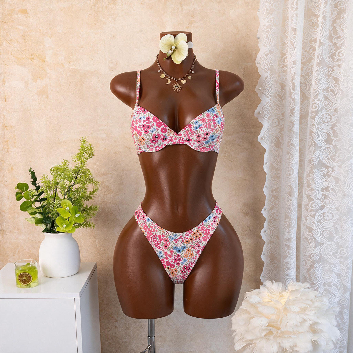 Bikini Swimsuit Split Push up Bikini Printed Sexy Swimsuit BALANCE