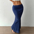 Summer Women Clothing Sexy Dot Mesh Skirt Slim Fit Sheath Skirt George