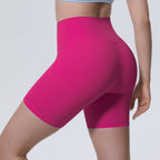 Nude Feel Yoga Pants Women High Waist Breathable Belly Contracting Fitness Shorts Peach Hip Tight Exercise Shorts NESHA