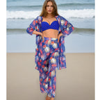 Four Piece Set Women Swimsuit Long Sleeve Blouse Sun Protective Pants Bikini