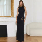 Women Clothing High Waist Twisted Sexy Backless Sheath Dress BULLINGER
