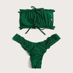 Bikini Lace up Split Swimsuit Women Beach Bikini Alina