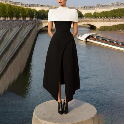 Elegant Vietnam Special Interest Design Detachable Pullover Patchwork Cami Dress Women Summer Slit Dress Women Sailfish