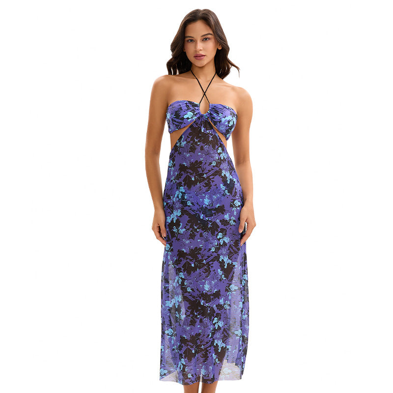 Traje de baño de dos piezas para mujer, sexy, sin espalda, triangular, dividido