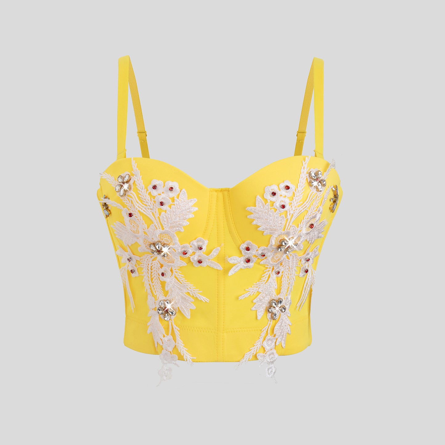 Corset de luxe à motif floral diamant, sexy et sensuel, au design raffiné