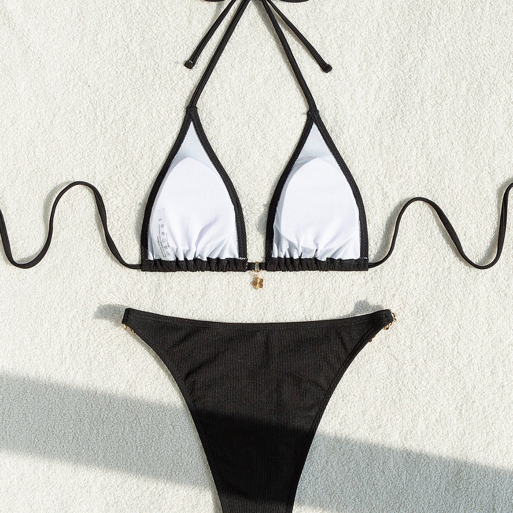 Halter Strap Adjustable Backless Slimming Advanced Swimwear Swimsuit Women Bikini Chimie