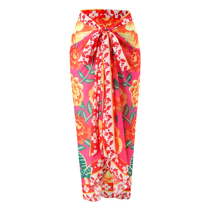 Red Wrap Skirt