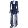 Black and blue color blocking