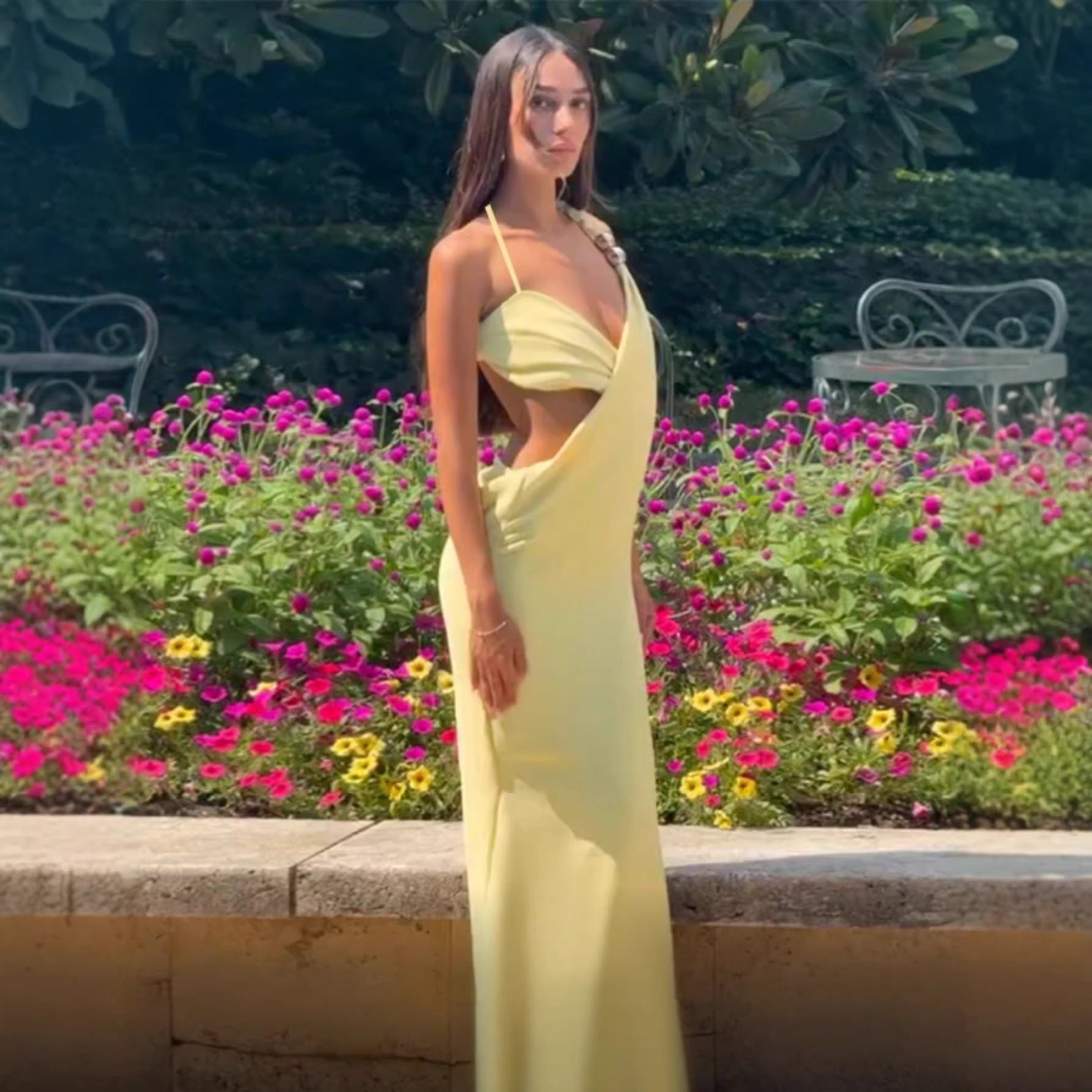 Product One Shoulder Sexy Slim Fit Backless Sexy Dress FREYA