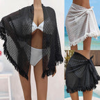 Women Clothing One Piece Beach Skirt Tassel Stitching Multiple Wear Anti-Sunburn Shawl Oyimi