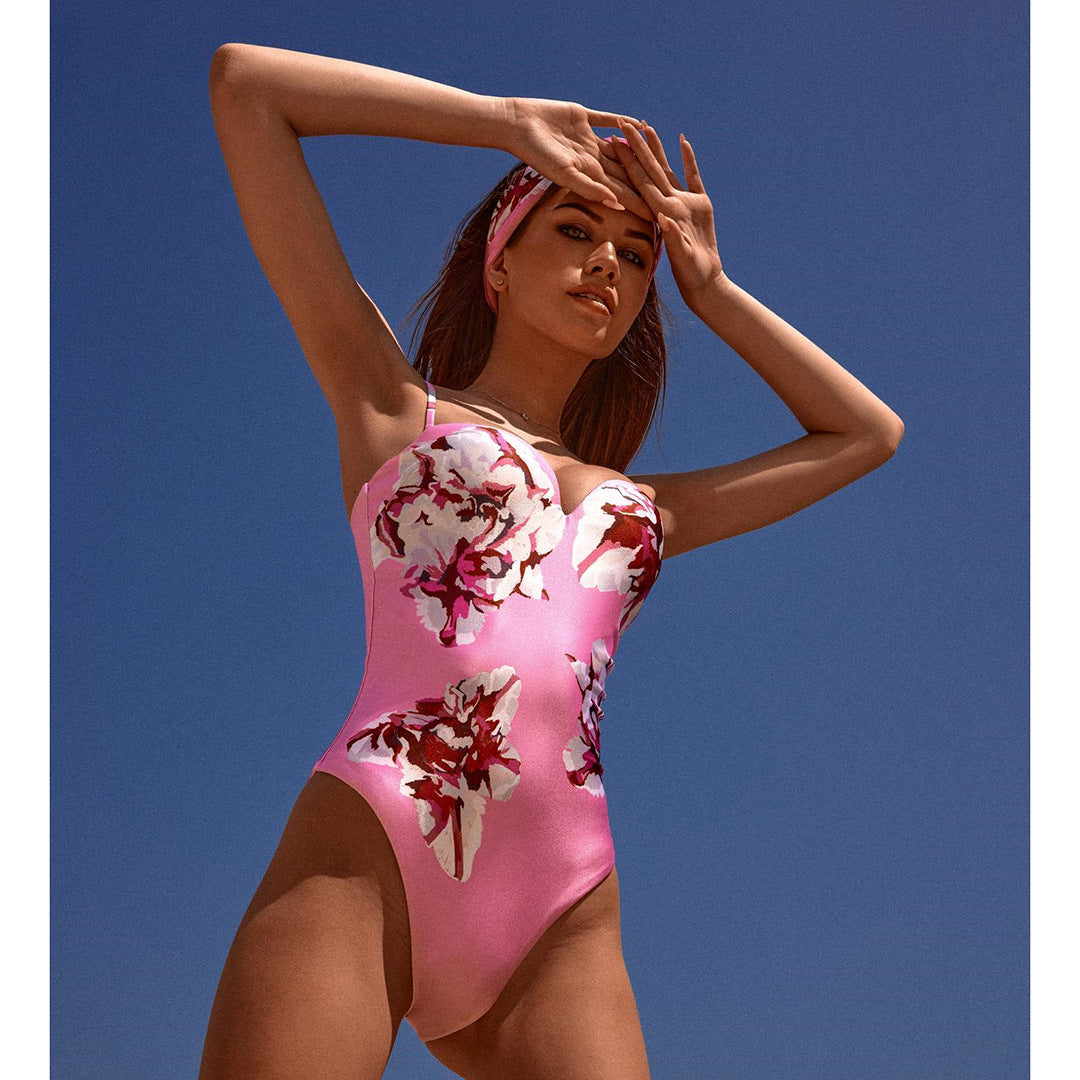 Maillot de bain une pièce pour femme, ensemble deux pièces, chemisier en maille à manches longues, maillot de bain imprimé sexy