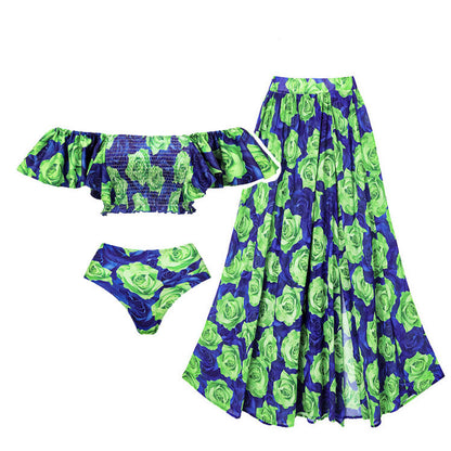 Split Cover Belly Sexy Swimwear Women Slim Beach Skirt Two Piece Set