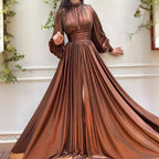 Vestido maxi verde aguacate sexy con cuello halter, cintura ajustada, color popular para primavera y verano para mujer