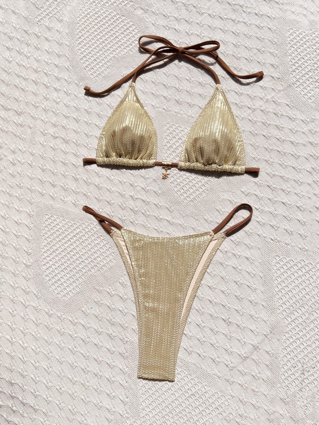 Bikini Backless Swimsuit Women Sexy Swimsuit Solid Color CHENS