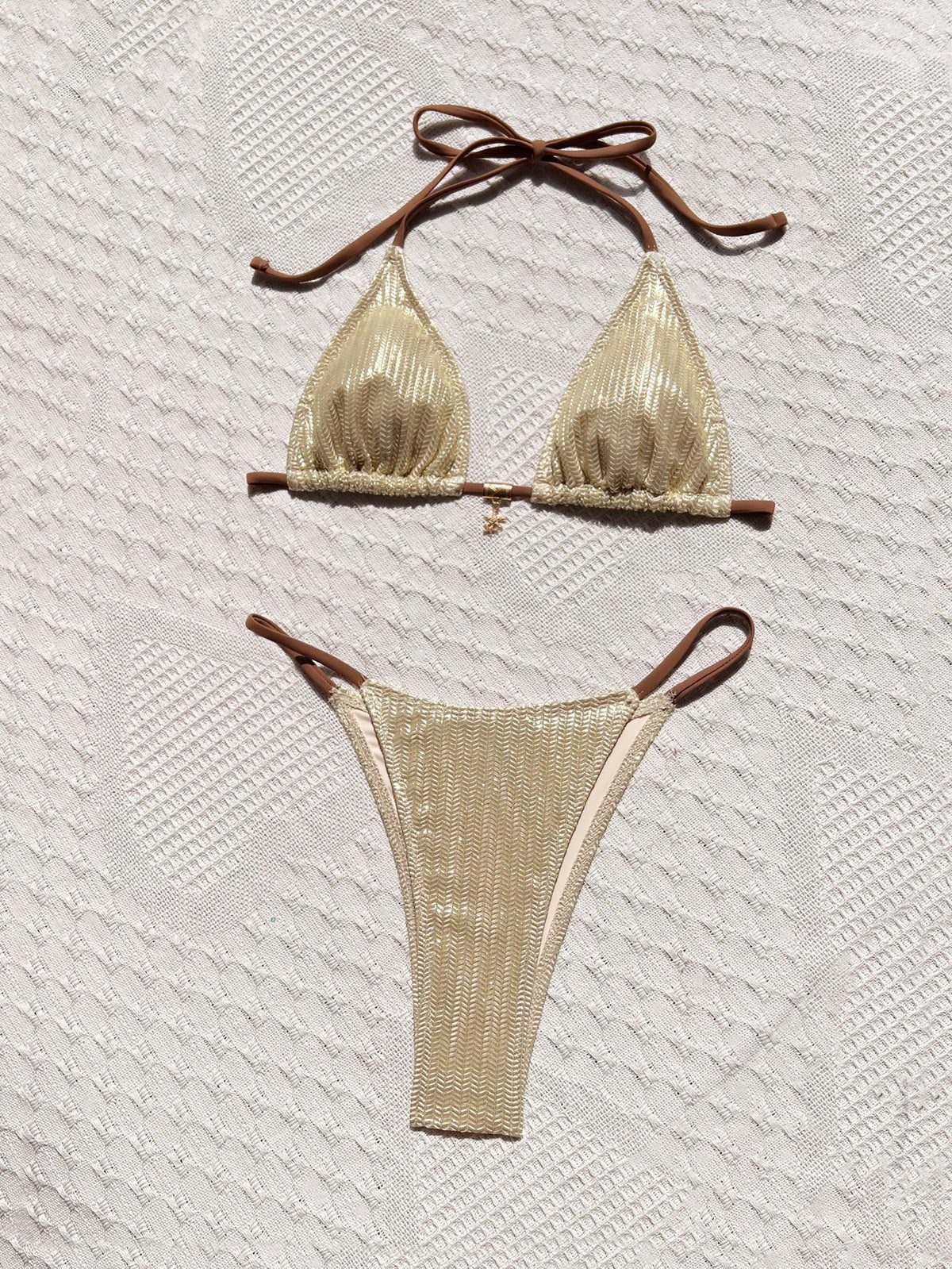 Bikini Backless Swimsuit Women Sexy Swimsuit Solid Color CHENS