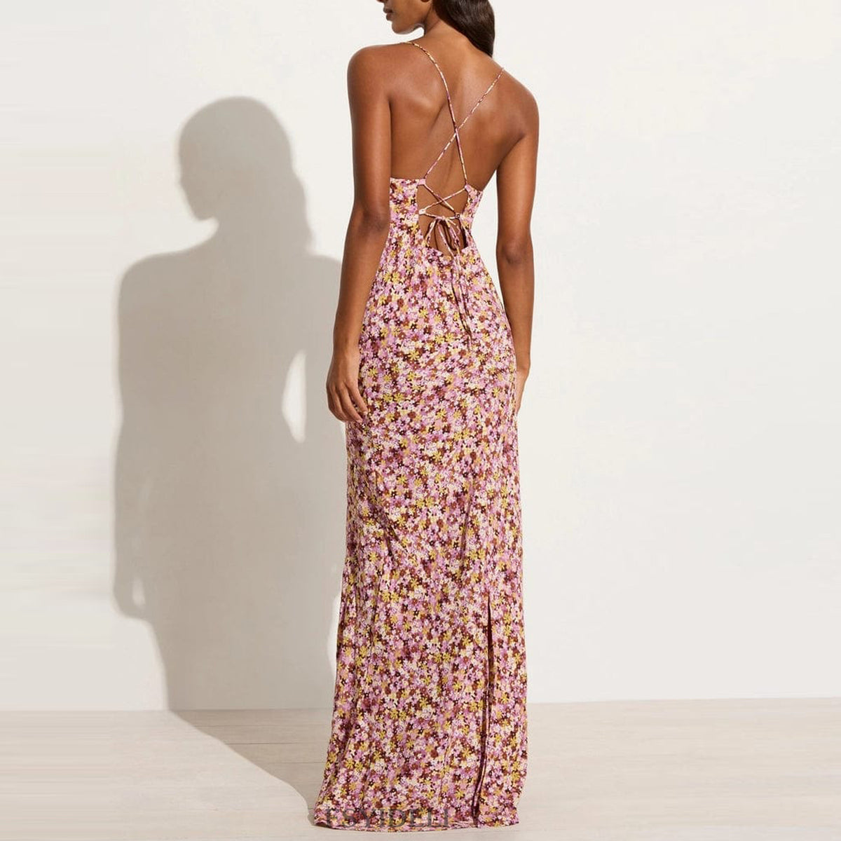 Spring Summer Women Tube Top Suspender Dress Sexy Slim Backless Suspender Floral Dress Eedele