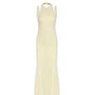 Pearl Tassel off the Shoulder Fishtail Dress Heavy Industry Beads Slim Slimming Dinner Dress for Women Sight
