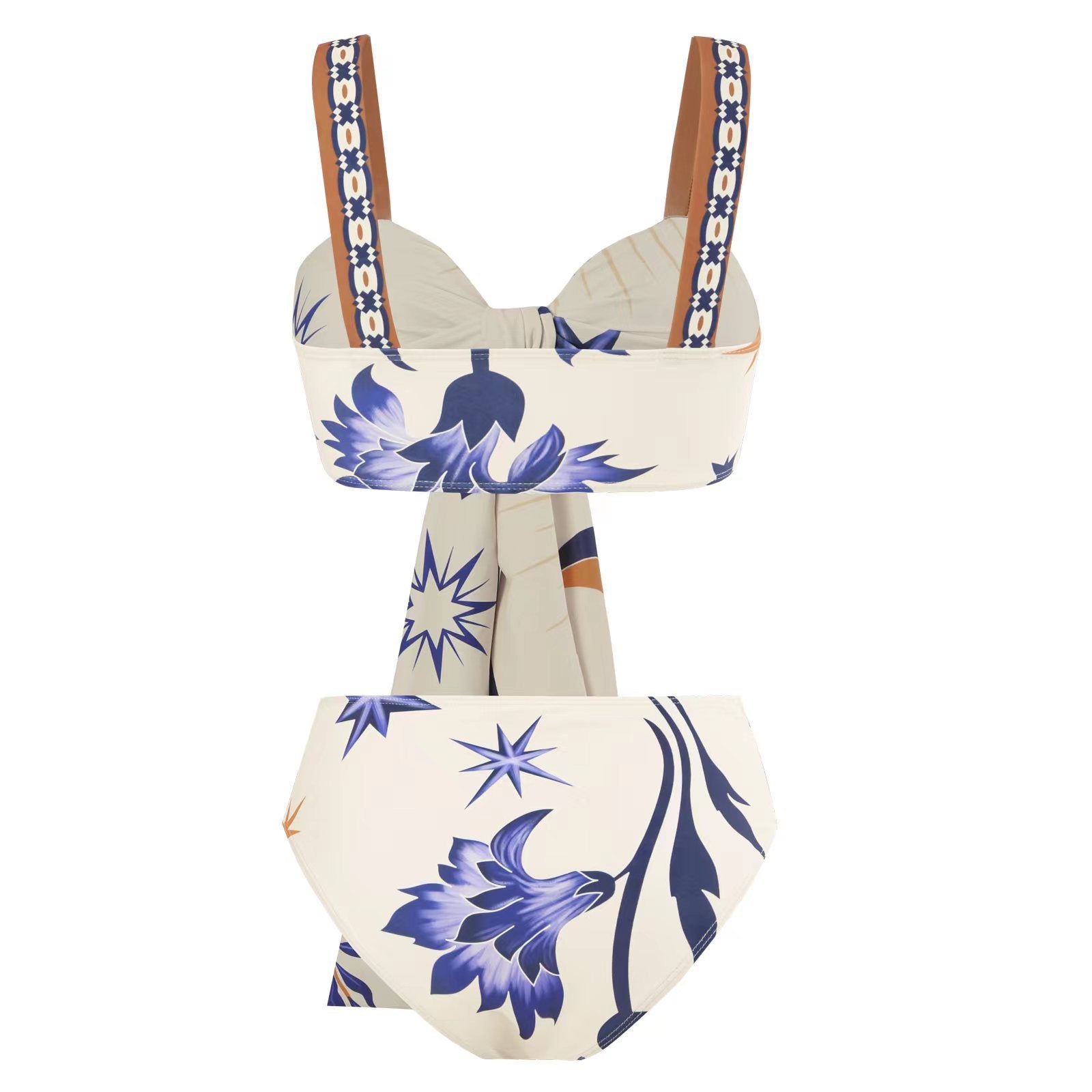 Bikini push up de verano para mujer, bikini sexy de cintura alta, traje de baño dividido, vestido de gasa