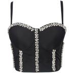 Drill Chain Camisole Women Summer Wear Sexy Beaded Wrapped Chest Shaping Non-Slip Performance Bra Wild Queen
