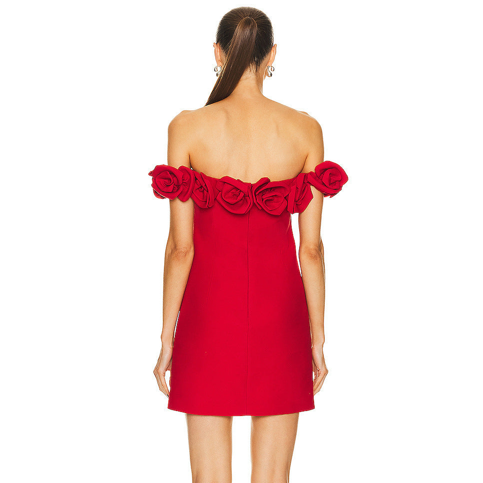 Vestido de una pieza con estampado floral rojo Advanced Sense para mujer