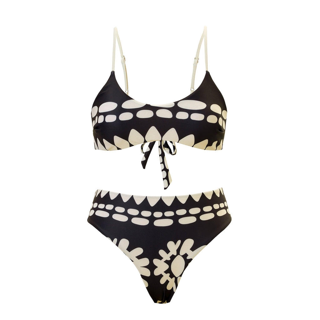 Sexy Split Three Piece Polyester Swimsuit Women Chiffon Dress Swimsuit Outfit BeautyLady