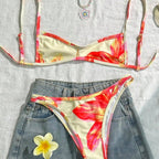 Sexy Women Exposed Back Summer Beach Bikini Swimsuit OLam