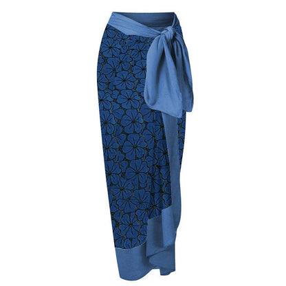 Blue Wrap Skirt