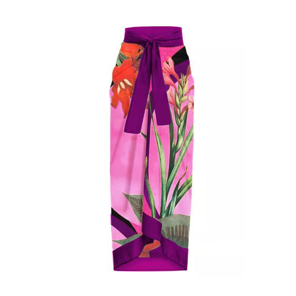 Purple Bottom Hip Skirt
