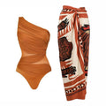 Oblique Shoulder One-Piece Suit