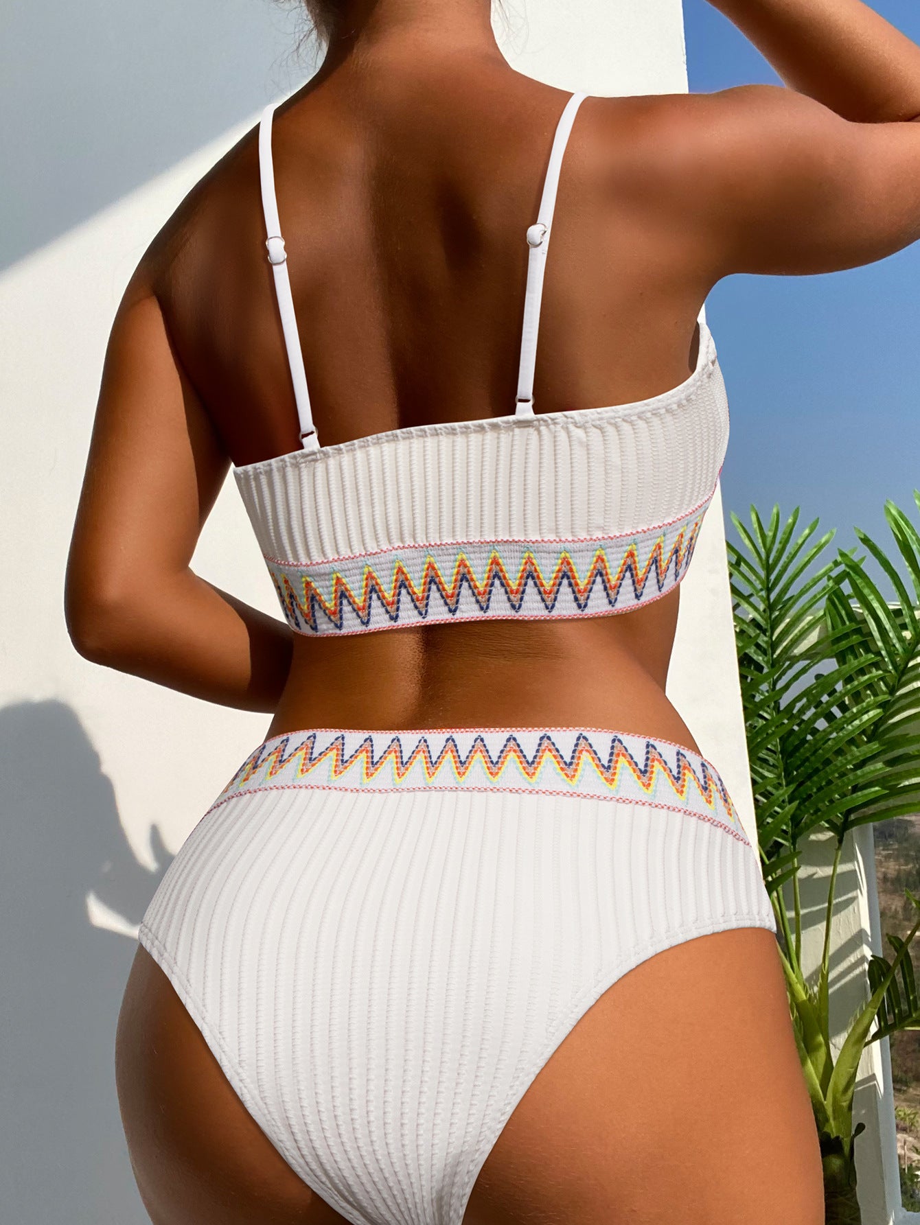 High Waist Bikini Women's Split Swimsuit Tube Top Swimsuit Bikini