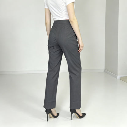 Pants Elegant All Matching Elastic Waistband Stretch Pocket Work Pant Women Office Casual Pants Rogan