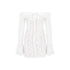 Autumn Elegant Women Lace Long Sleeve off Shoulder Dress Skinny Sheath Autumn Women High Grade