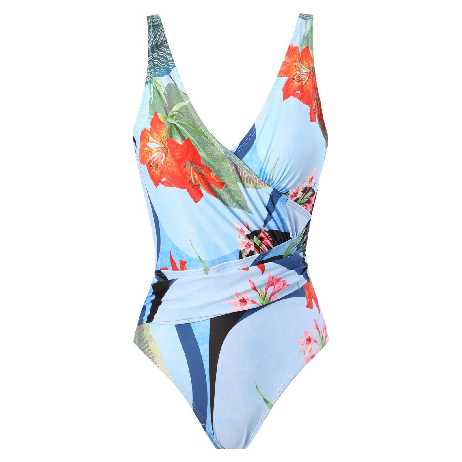 Blue Bottom One-Piece Swimsuit