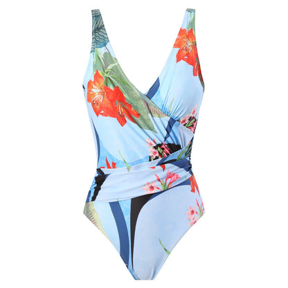 Blue Bottom One-Piece Swimsuit