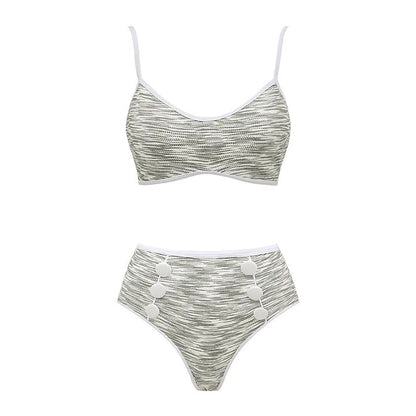 Gray Split Swimsuit