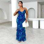 2025 Sexy Dress Sling Cake Lace Slim Fit Maxi Dress Women XINXI