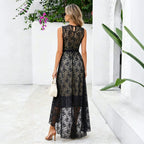 Dress Sexy Lace Stitching Front Short Back Long Party Dress for Women CYSM